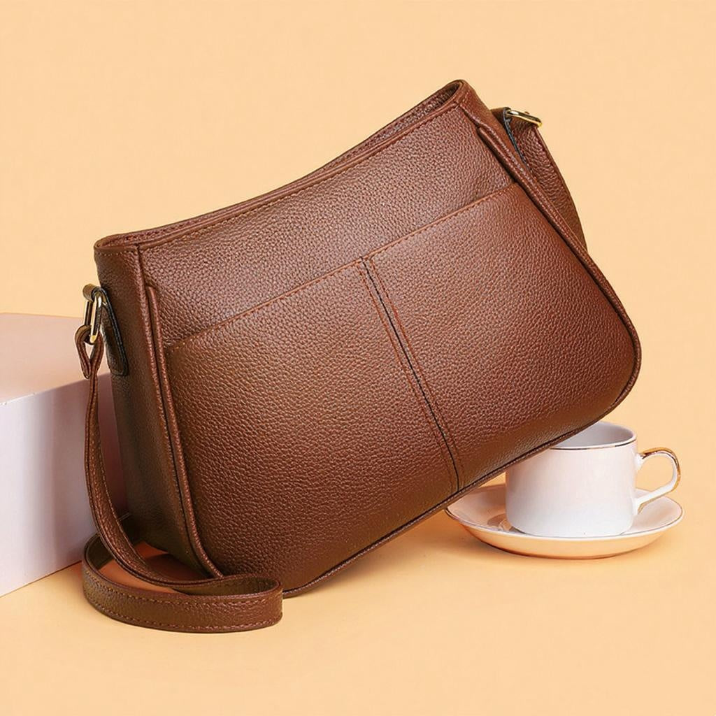Bolso bandolera de piel sintética suave y elegante
