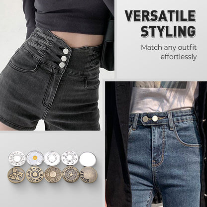 Juego de botones para jeans extraíbles sin costura