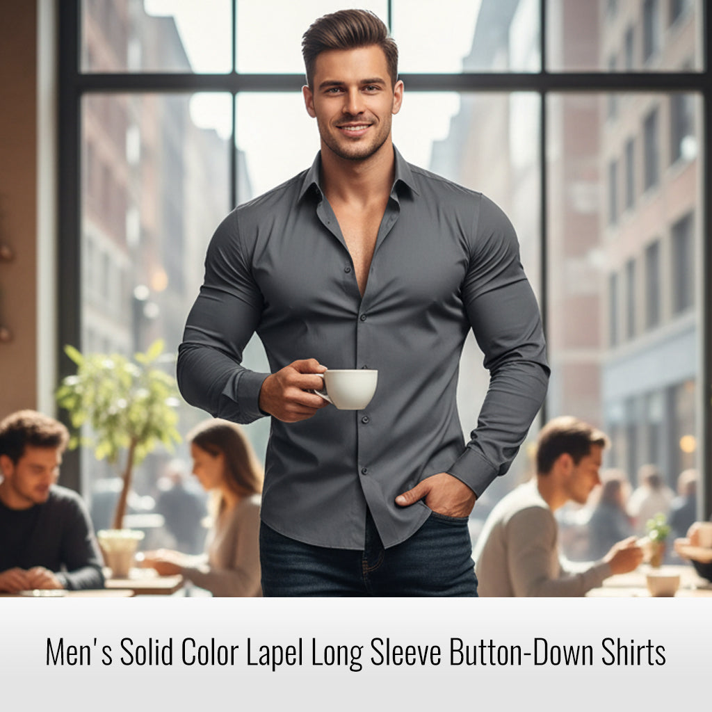 🔥【1° Más Vendido】😫 Camisa Rígida? Solapa Algodón Transpirable, ¡Cómoda 12H! ⏳💼 Consultores Recomiendan! Camisa Solapa, ¡Impecable Siempre!⚡️
