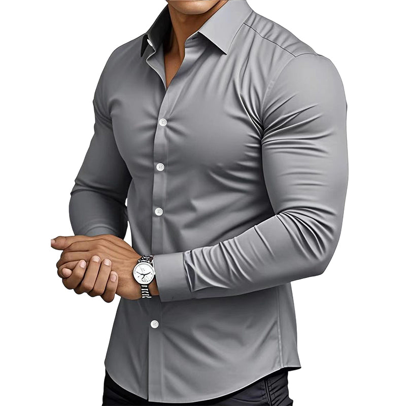 🔥【1° Más Vendido】😫 Camisa Rígida? Solapa Algodón Transpirable, ¡Cómoda 12H! ⏳💼 Consultores Recomiendan! Camisa Solapa, ¡Impecable Siempre!⚡️