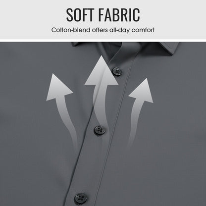 🔥【1° Más Vendido】😫 Camisa Rígida? Solapa Algodón Transpirable, ¡Cómoda 12H! ⏳💼 Consultores Recomiendan! Camisa Solapa, ¡Impecable Siempre!⚡️