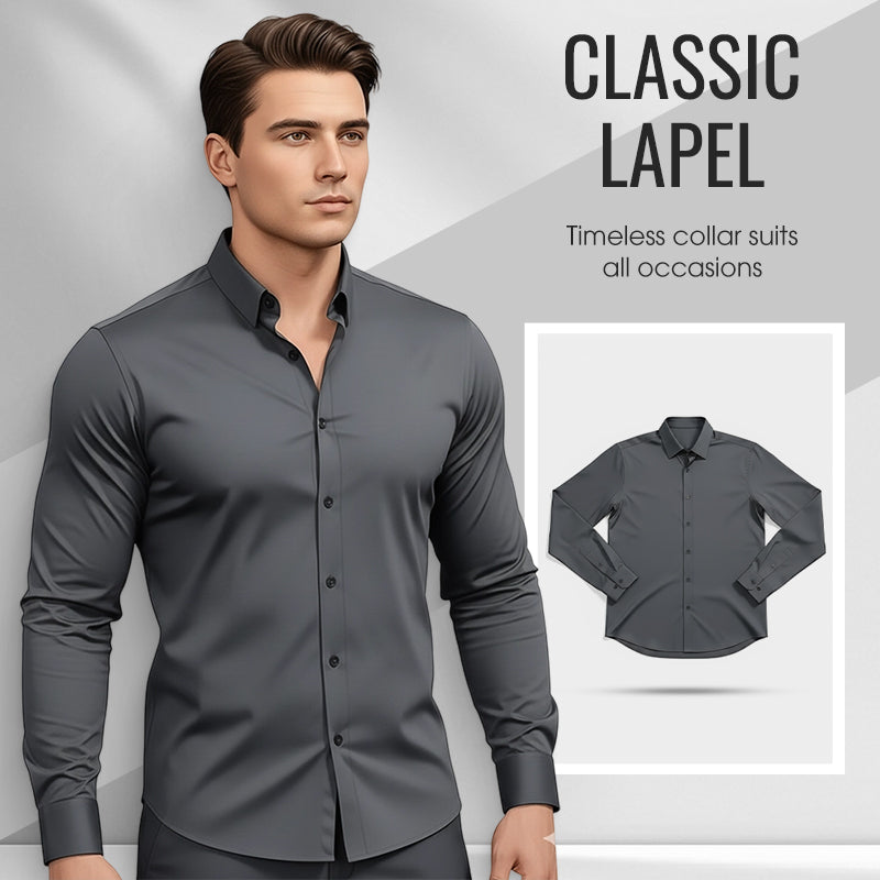 🔥【1° Más Vendido】😫 Camisa Rígida? Solapa Algodón Transpirable, ¡Cómoda 12H! ⏳💼 Consultores Recomiendan! Camisa Solapa, ¡Impecable Siempre!⚡️