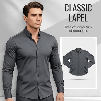 🔥【1° Más Vendido】😫 Camisa Rígida? Solapa Algodón Transpirable, ¡Cómoda 12H! ⏳💼 Consultores Recomiendan! Camisa Solapa, ¡Impecable Siempre!⚡️