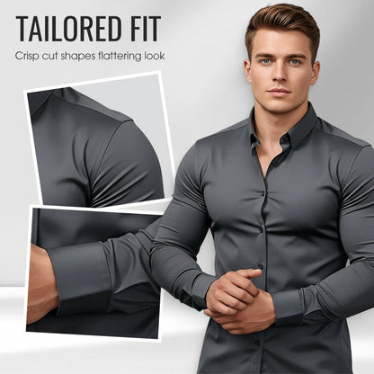 🔥【1° Más Vendido】😫 Camisa Rígida? Solapa Algodón Transpirable, ¡Cómoda 12H! ⏳💼 Consultores Recomiendan! Camisa Solapa, ¡Impecable Siempre!⚡️