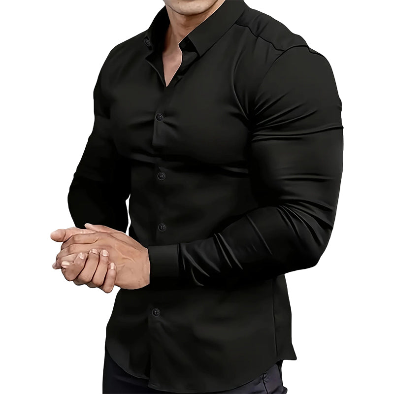 🔥【1° Más Vendido】😫 Camisa Rígida? Solapa Algodón Transpirable, ¡Cómoda 12H! ⏳💼 Consultores Recomiendan! Camisa Solapa, ¡Impecable Siempre!⚡️
