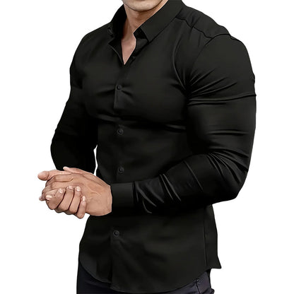 🔥【1° Más Vendido】😫 Camisa Rígida? Solapa Algodón Transpirable, ¡Cómoda 12H! ⏳💼 Consultores Recomiendan! Camisa Solapa, ¡Impecable Siempre!⚡️