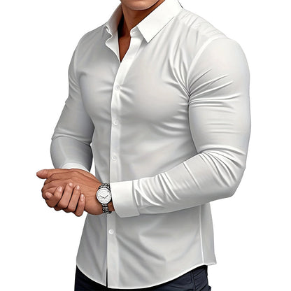 🔥【1° Más Vendido】😫 Camisa Rígida? Solapa Algodón Transpirable, ¡Cómoda 12H! ⏳💼 Consultores Recomiendan! Camisa Solapa, ¡Impecable Siempre!⚡️