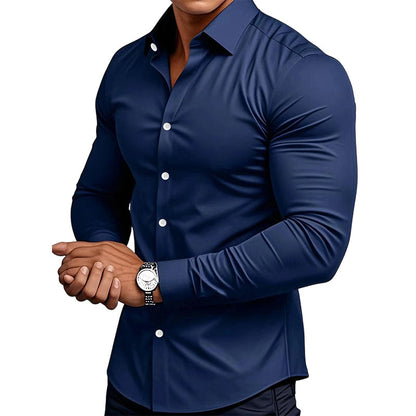 🔥【1° Más Vendido】😫 Camisa Rígida? Solapa Algodón Transpirable, ¡Cómoda 12H! ⏳💼 Consultores Recomiendan! Camisa Solapa, ¡Impecable Siempre!⚡️
