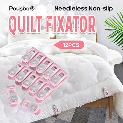 Pousbo® Sujetador Antideslizante para Colchas Sin Aguja (12 unidades)