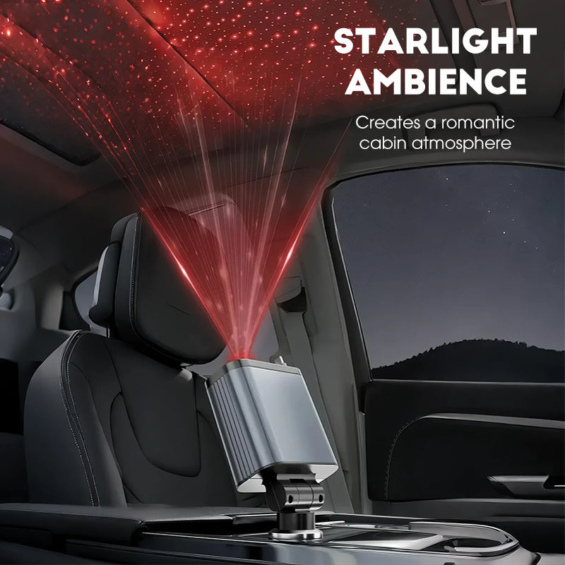 ⚡✨ Cargador de coche ultrarrápido: dos puertos USB-C retráctiles con luz ambiental Starlight y protección de seguridad inteligente 🚗💫