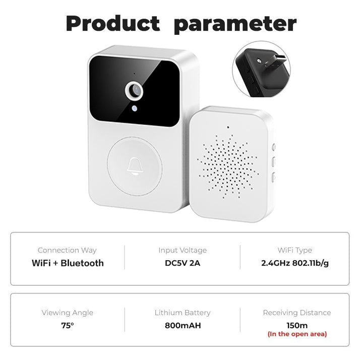 Timbre con video inalámbrico con cámara