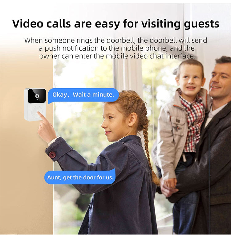 Timbre con video inalámbrico con cámara