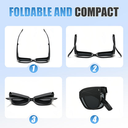 Gafas de sol plegables y compactas para llevar sobre otras gafas