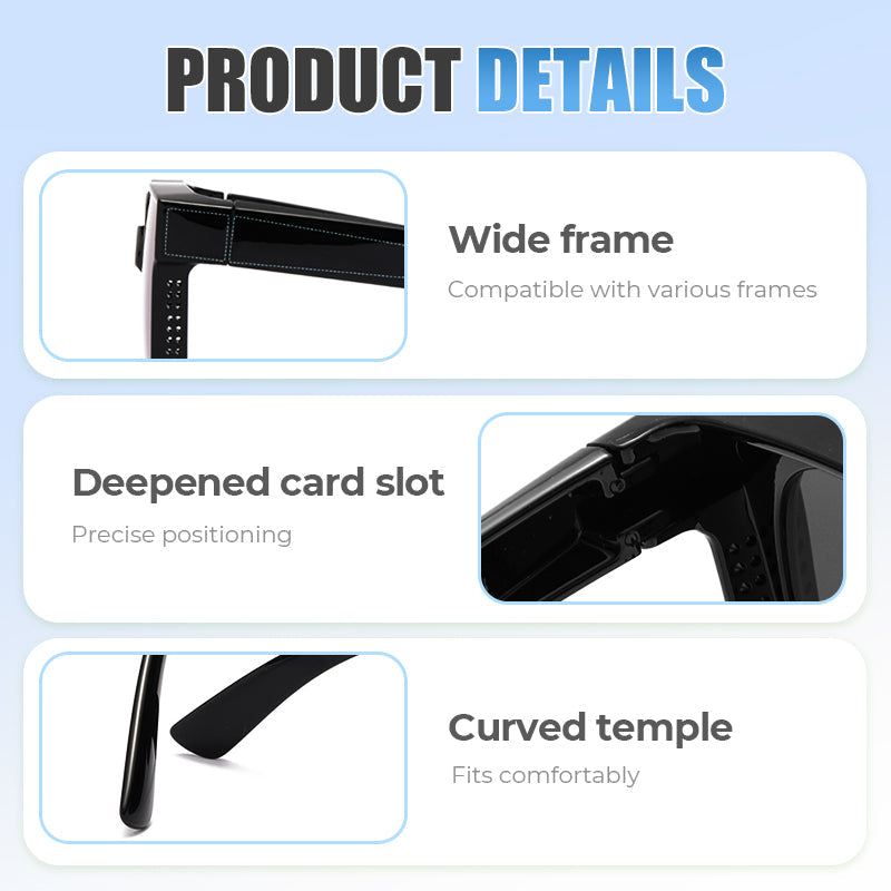 Gafas de sol plegables y compactas para llevar sobre otras gafas