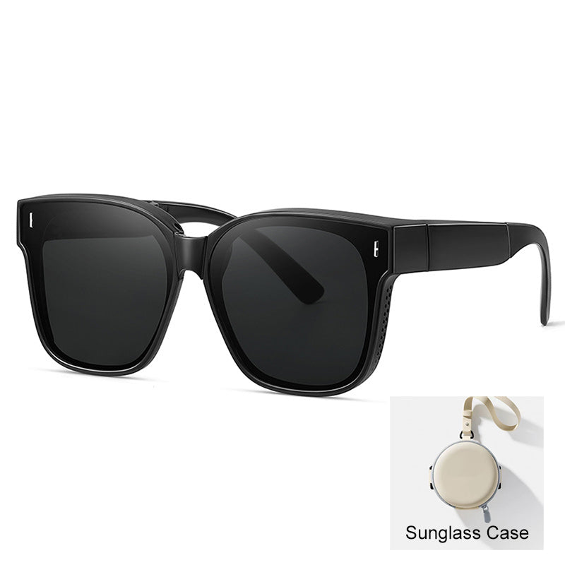 Gafas de sol plegables y compactas para llevar sobre otras gafas