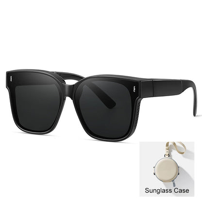 Gafas de sol plegables y compactas para llevar sobre otras gafas