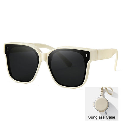 Gafas de sol plegables y compactas para llevar sobre otras gafas