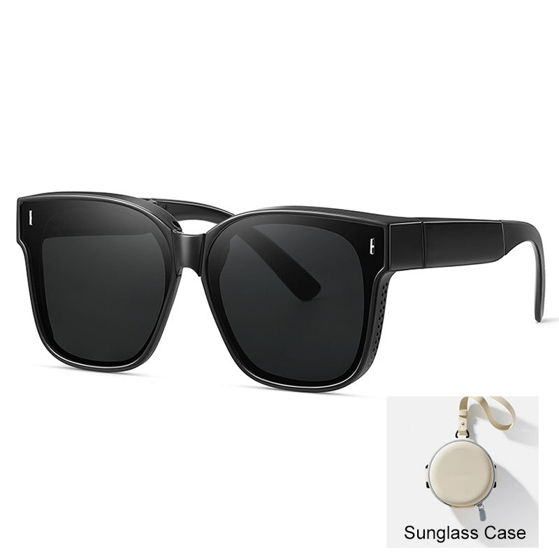 Gafas de sol plegables y compactas para llevar sobre otras gafas