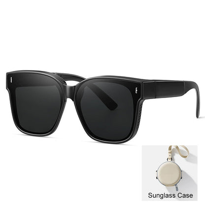 Gafas de sol plegables y compactas para llevar sobre otras gafas