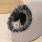 Cama de Cueva Cálida para Mascotas en Invierno
