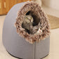 Cama de Cueva Cálida para Mascotas en Invierno