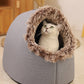 Cama de Cueva Cálida para Mascotas en Invierno