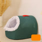 Cama de Cueva Cálida para Mascotas en Invierno