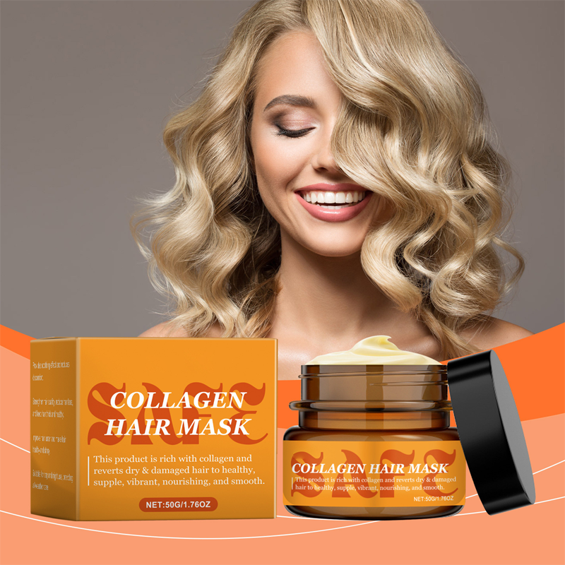 Mascarilla capilar de colágeno para cabello seco y dañad