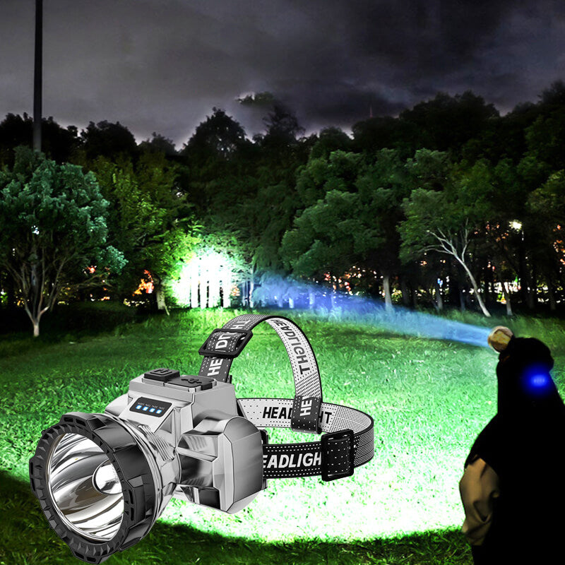 ⚡ Linterna frontal de alta potencia con iluminación ultrarradia hasta 50 metros