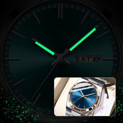 Reloj de cuarzo luminoso premium para hombres