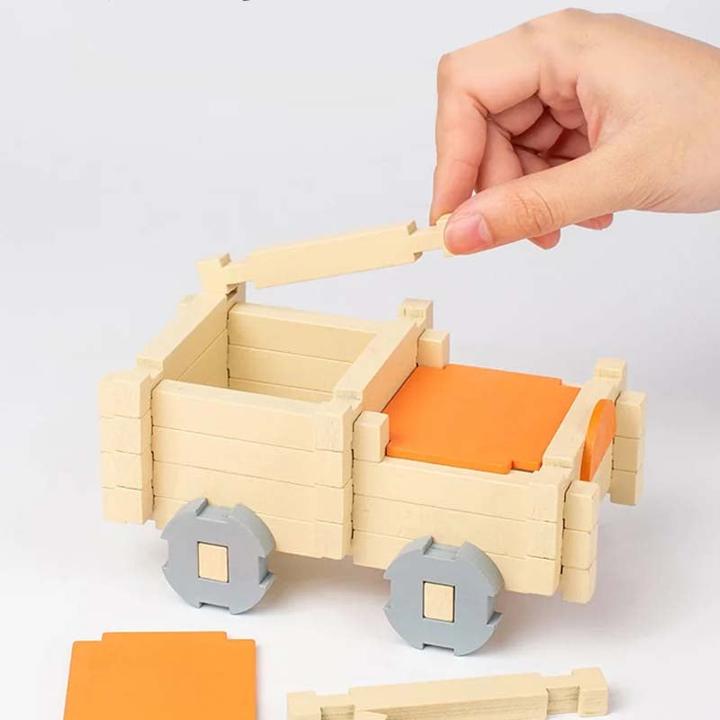 Bloques de construcción educativos de madera