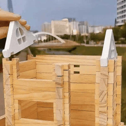 Bloques de construcción educativos de madera