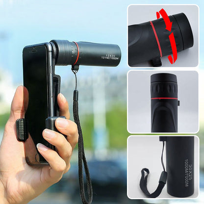 🔭 ¡50% DE DESCUENTO POR TIEMPO LIMITADO! ✨ Telescopio Monocular Portátil para Exteriores - 12x50 Alta Definición con Adaptador para Smartphone para Aventuras 🌄📱