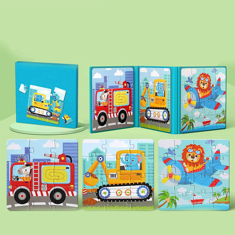 Libro magnético de construcción para niños