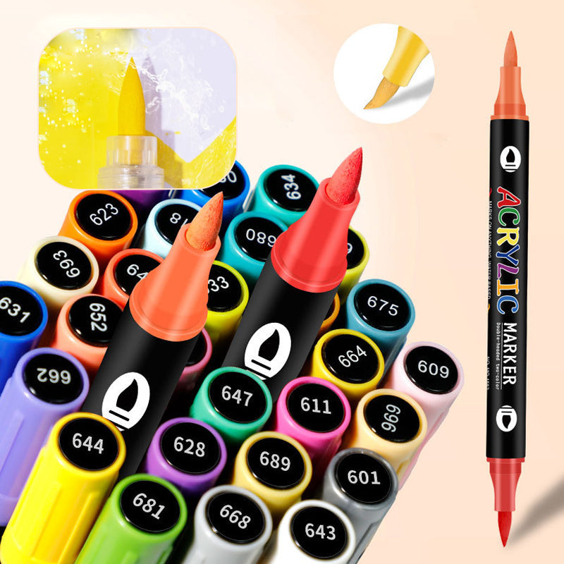 Kit de rotuladores acuarelables de doble punta y doble color