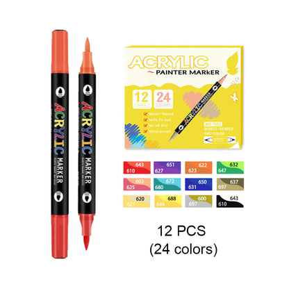 Kit de rotuladores acuarelables de doble punta y doble color