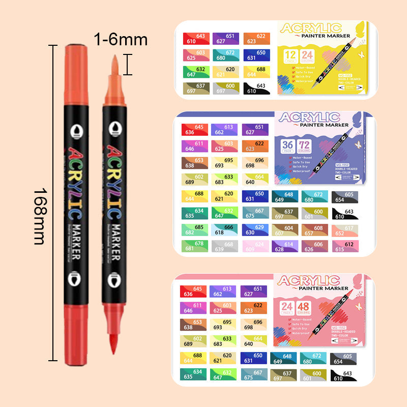 Kit de rotuladores acuarelables de doble punta y doble color