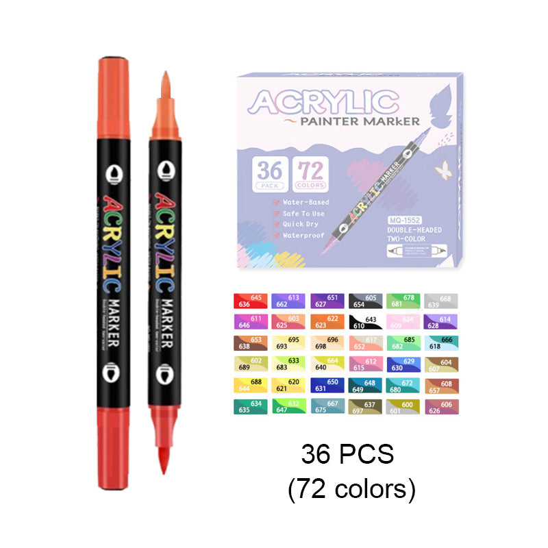 Kit de rotuladores acuarelables de doble punta y doble color