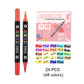 Kit de rotuladores acuarelables de doble punta y doble color