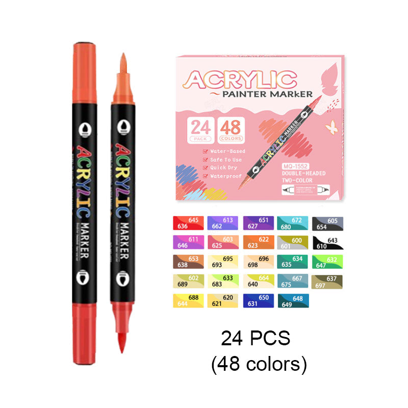 Kit de rotuladores acuarelables de doble punta y doble color