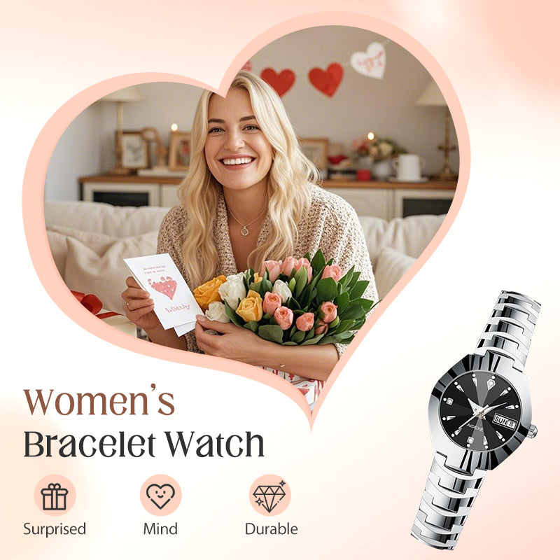 ⌚ 50% DE DESCUENTO! ✨ Reloj Elegante Impermeable para Mujer - Esfera con Cristal de Zafiro y Detalles Dorados para Ocasiones Especiales 💫🌟
