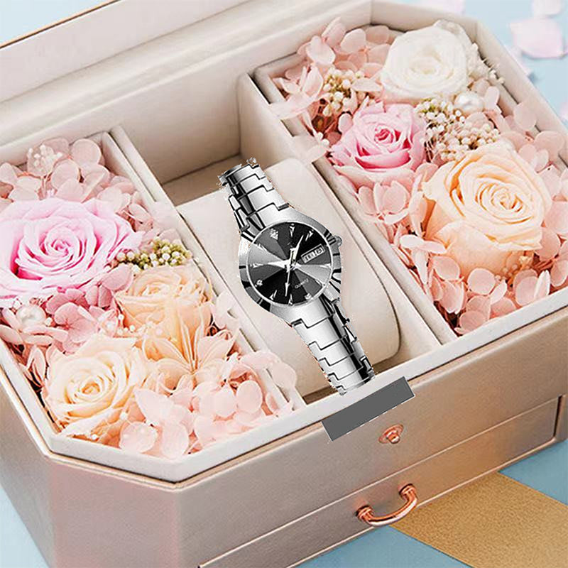 ⌚ 50% DE DESCUENTO! ✨ Reloj Elegante Impermeable para Mujer - Esfera con Cristal de Zafiro y Detalles Dorados para Ocasiones Especiales 💫🌟