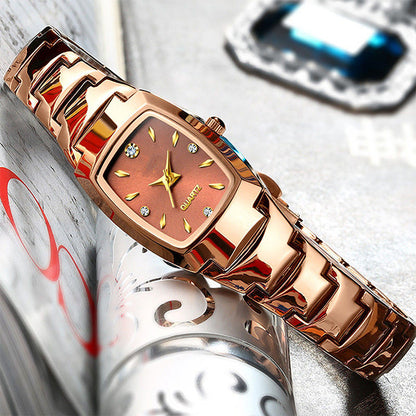 ⌚ 50% DE DESCUENTO! ✨ Reloj Elegante Impermeable para Mujer - Esfera con Cristal de Zafiro y Detalles Dorados para Ocasiones Especiales 💫🌟