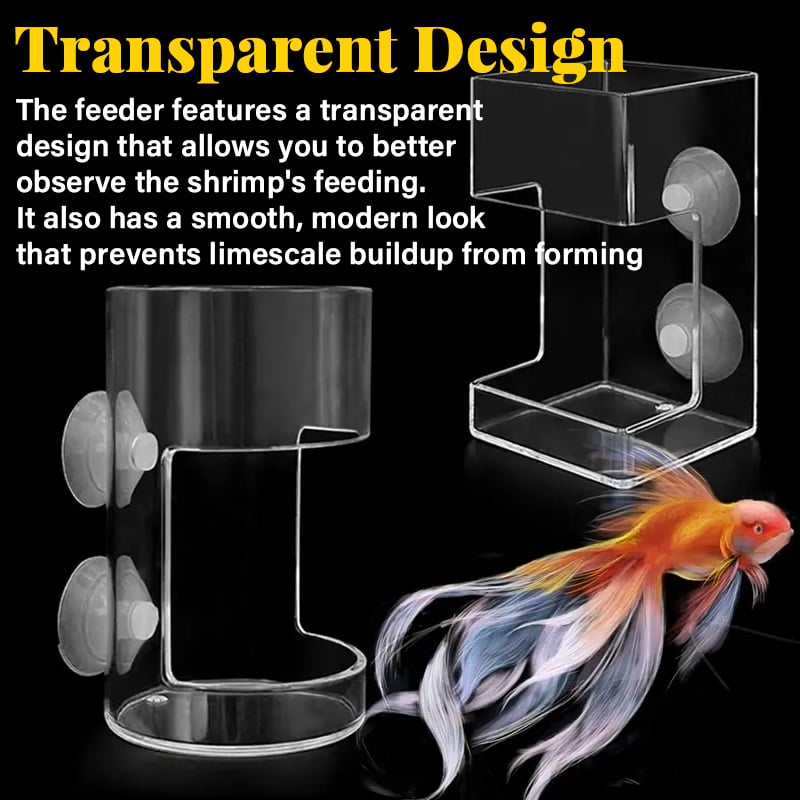 🐟✨ Comedero de Acuario sin Desorden - Diseño Antiderrames con Ventosa para una Alimentación Limpia y Sana 🔄💧