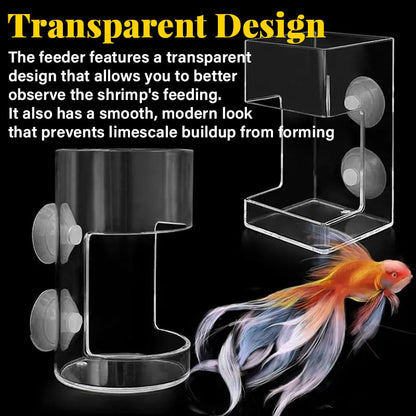 🐟✨ Comedero de Acuario sin Desorden - Diseño Antiderrames con Ventosa para una Alimentación Limpia y Sana 🔄💧