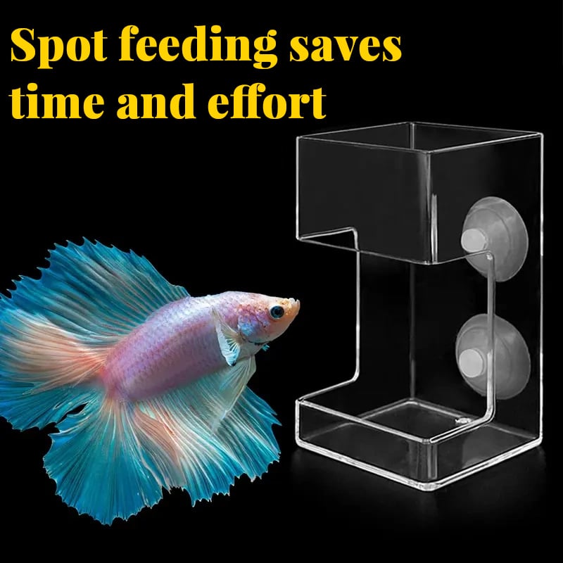 🐟✨ Comedero de Acuario sin Desorden - Diseño Antiderrames con Ventosa para una Alimentación Limpia y Sana 🔄💧