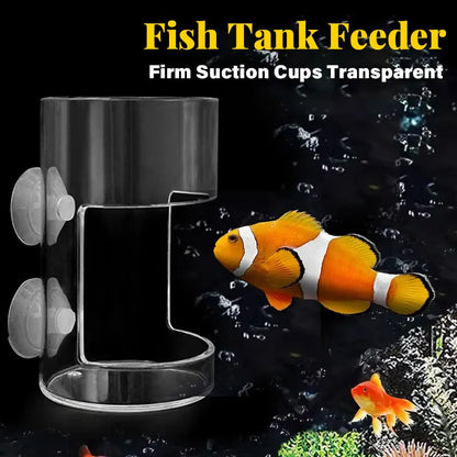 🐟✨ Comedero de Acuario sin Desorden - Diseño Antiderrames con Ventosa para una Alimentación Limpia y Sana 🔄💧