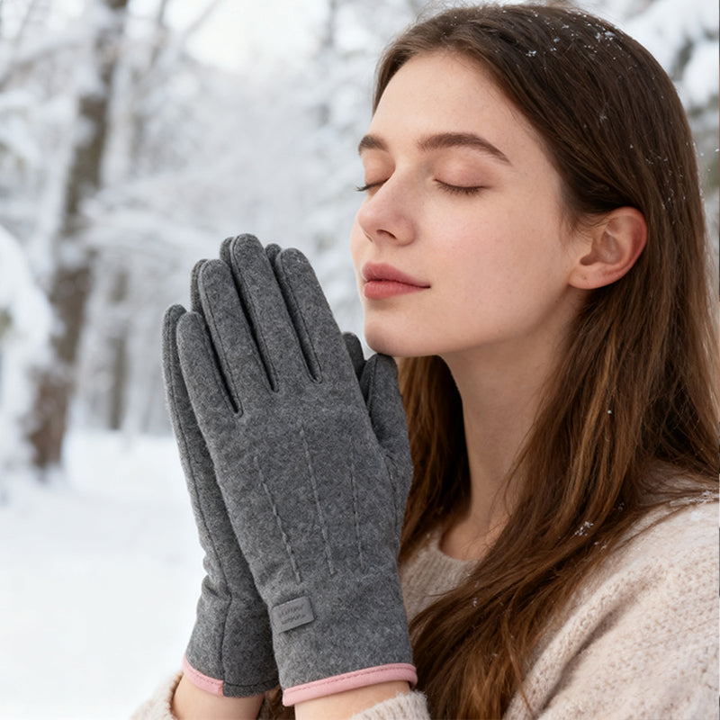Guantes Térmicos a Prueba de Viento con Pantalla Táctil y Palma Antideslizante