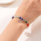 Pulsera de 12 piedras del zodiaco con charm del signo astrológico