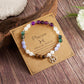 Pulsera de 12 piedras del zodiaco con charm del signo astrológico